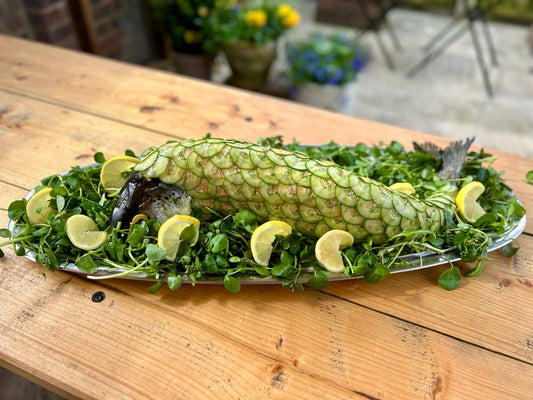 Dressed whole salmon